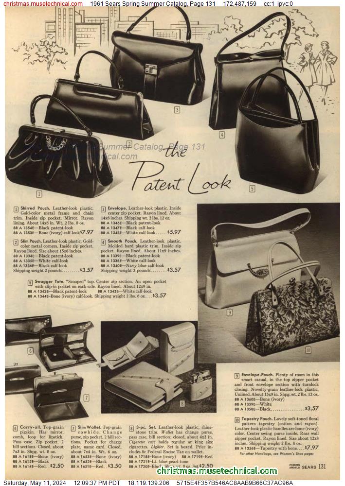 1961 Sears Spring Summer Catalog, Page 131