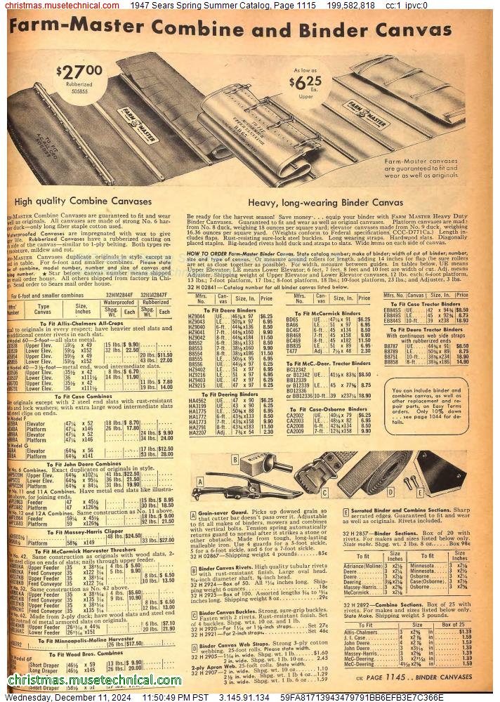 1947 Sears Spring Summer Catalog, Page 1115