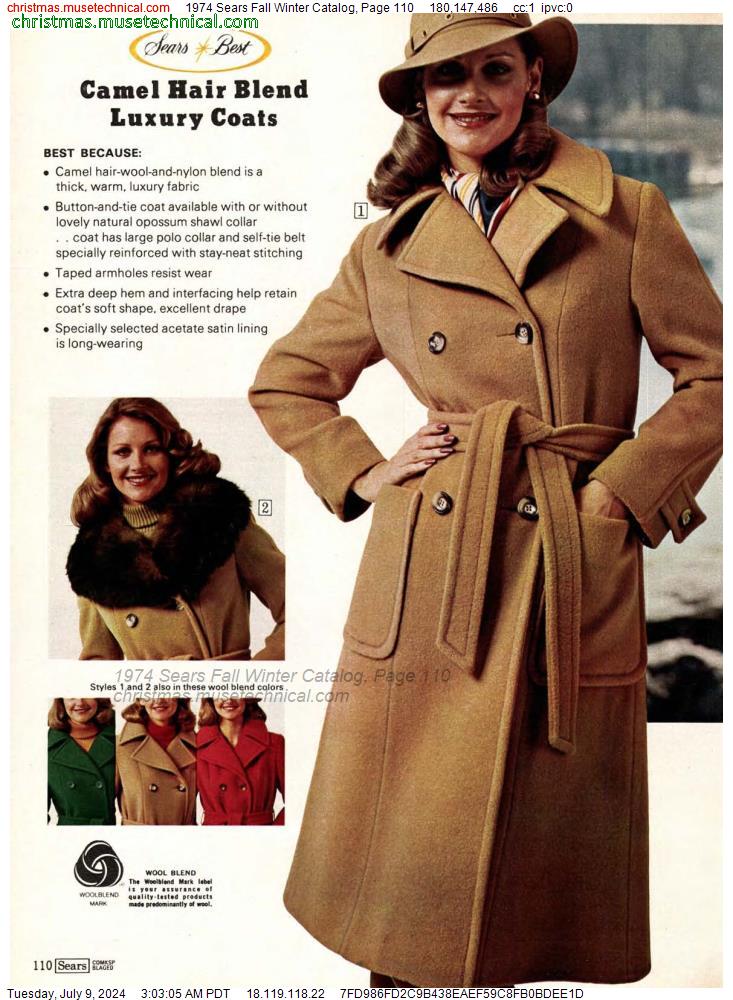1974 Sears Fall Winter Catalog, Page 110