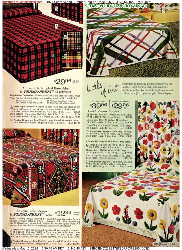 1971 Sears Spring Summer Catalog, Page 1063