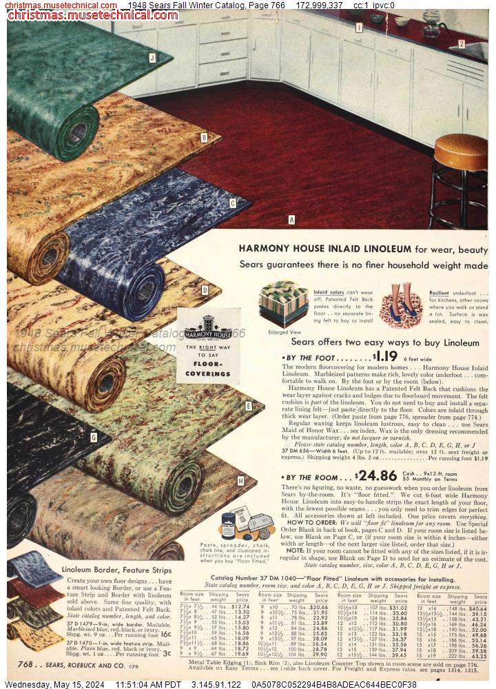 1948 Sears Fall Winter Catalog, Page 766