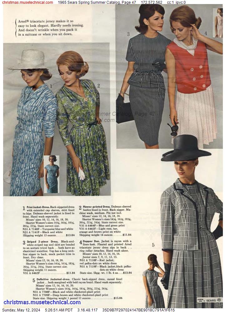 1965 Sears Spring Summer Catalog, Page 47