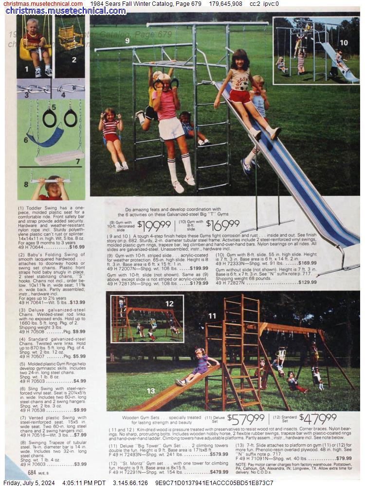 1984 Sears Fall Winter Catalog, Page 679
