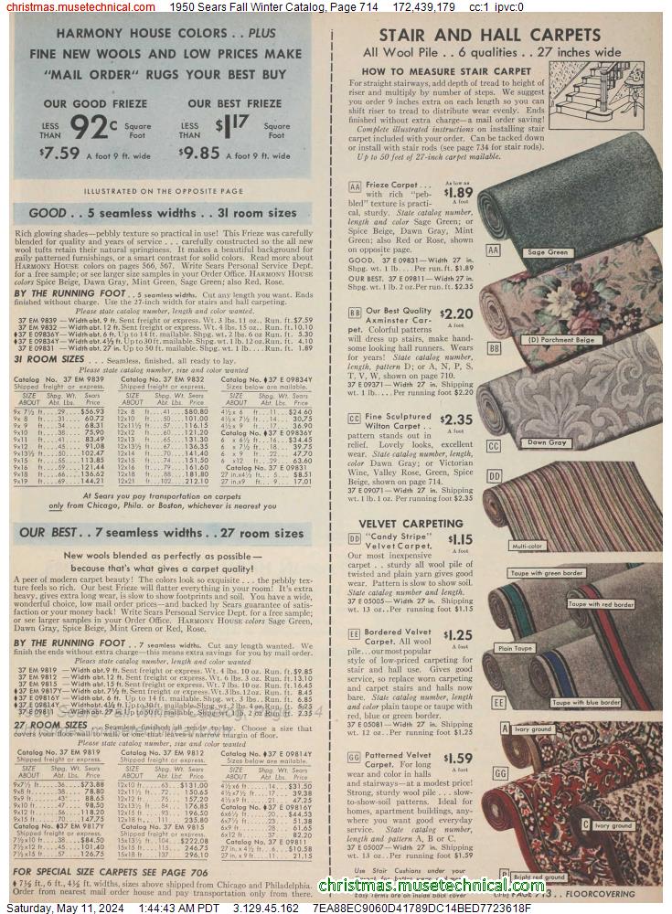 1950 Sears Fall Winter Catalog, Page 714