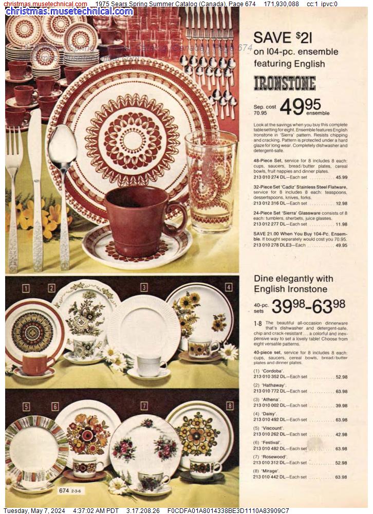 1975 Sears Spring Summer Catalog (Canada), Page 674