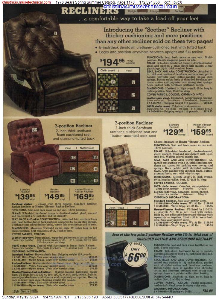 1976 Sears Spring Summer Catalog, Page 1170