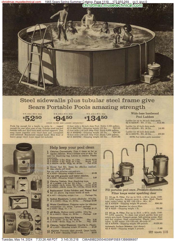 1965 Sears Spring Summer Catalog, Page 1119