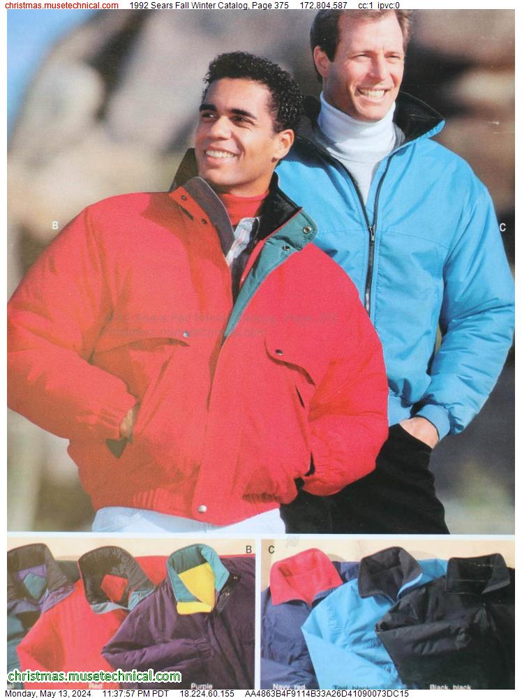 1992 Sears Fall Winter Catalog, Page 375