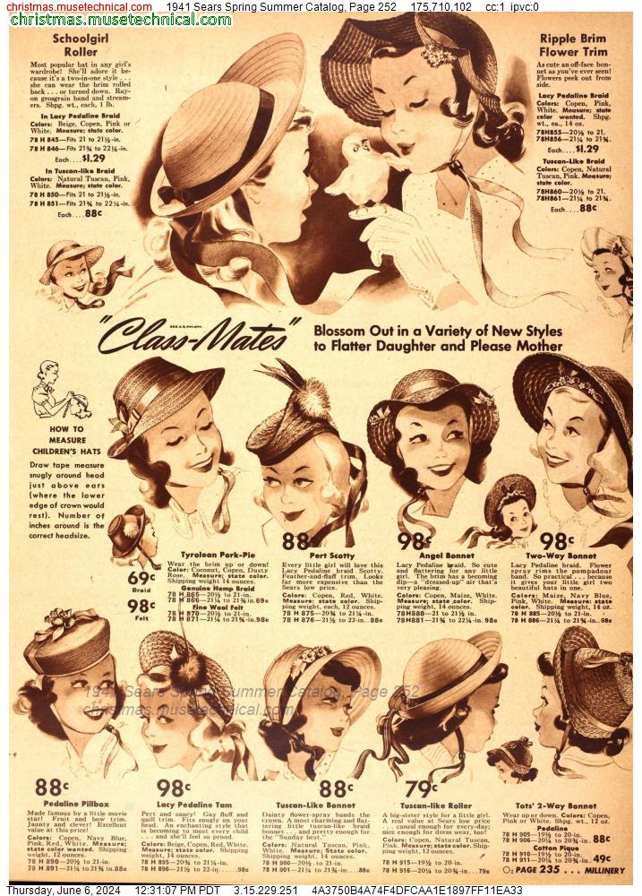 1941 Sears Spring Summer Catalog, Page 252