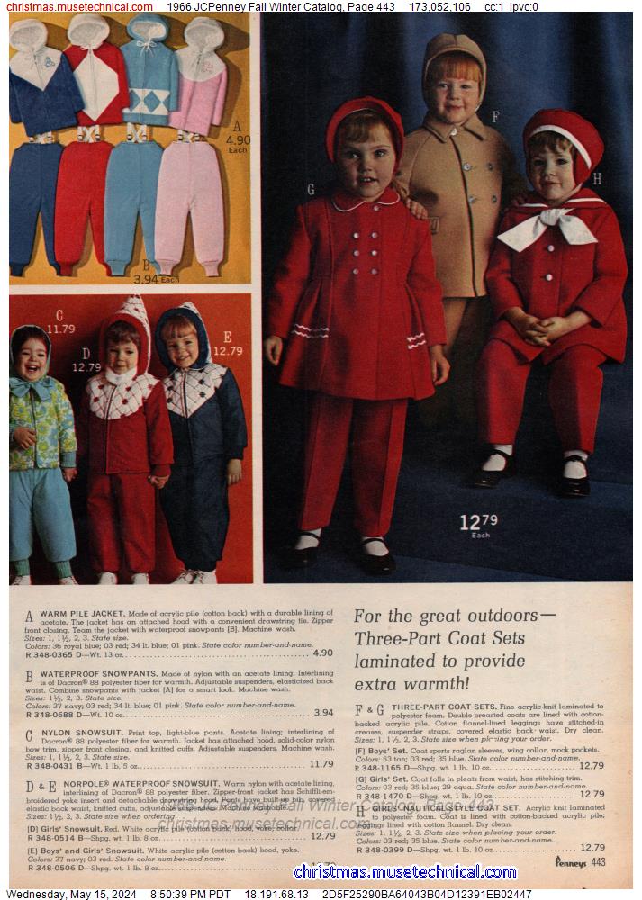 1966 JCPenney Fall Winter Catalog, Page 443