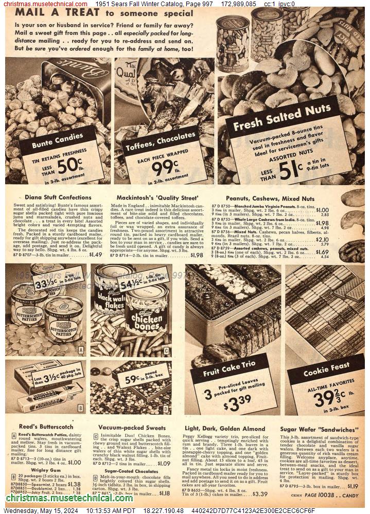 1951 Sears Fall Winter Catalog, Page 997