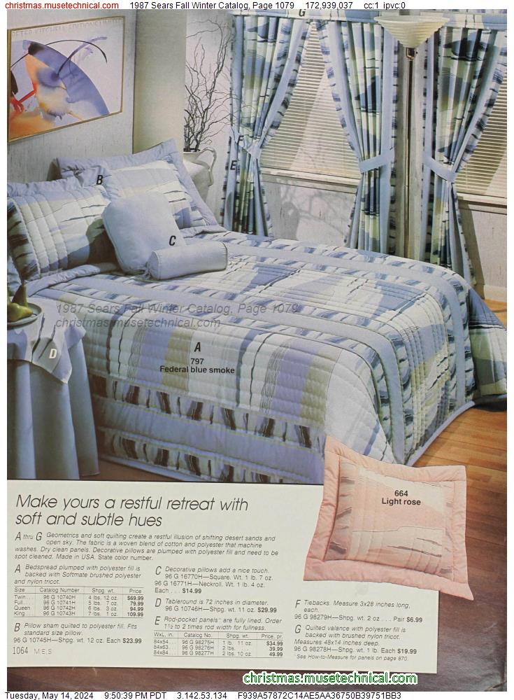1987 Sears Fall Winter Catalog, Page 1079