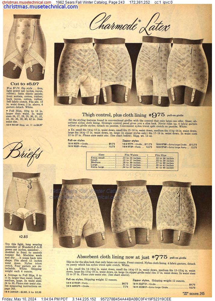1962 Sears Fall Winter Catalog, Page 243