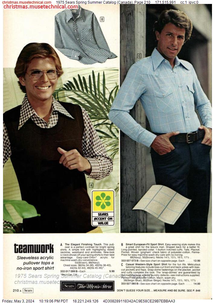 1975 Sears Spring Summer Catalog (Canada), Page 210