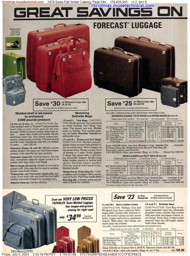 1978 Sears Fall Winter Catalog, Page 294