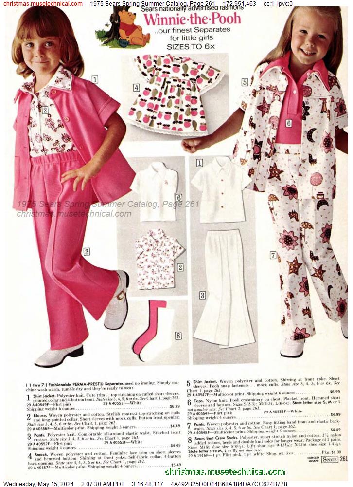 1975 Sears Spring Summer Catalog, Page 261