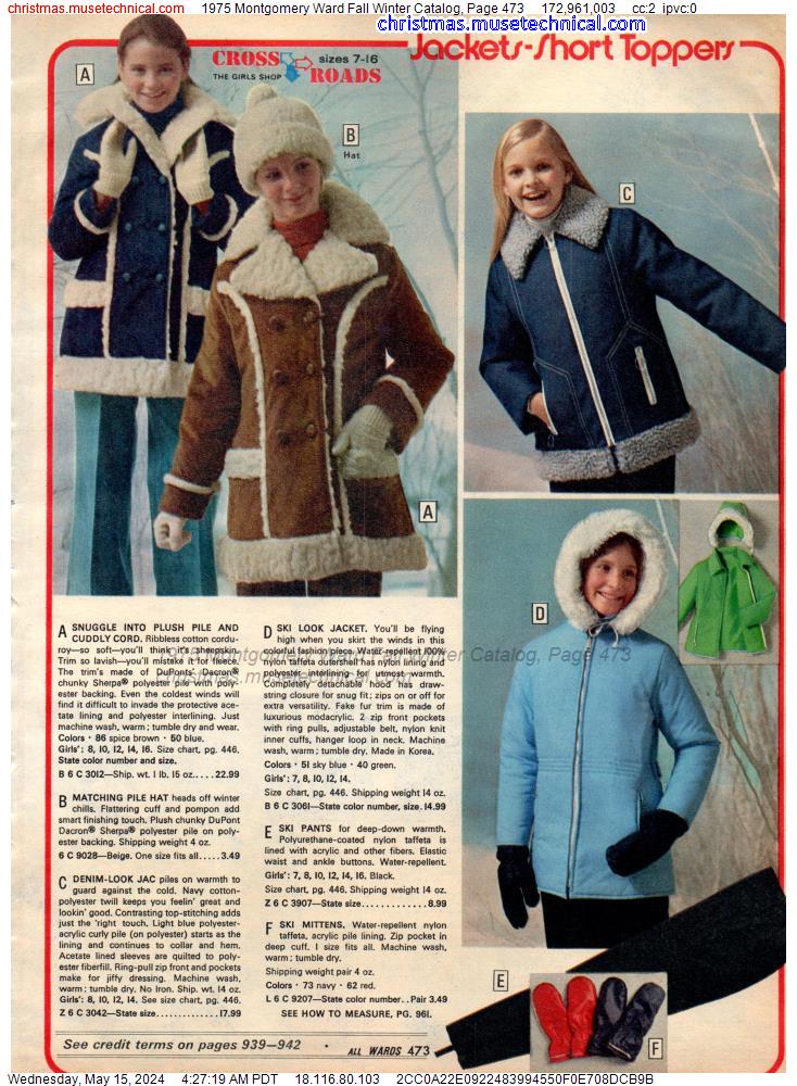 1975 Montgomery Ward Fall Winter Catalog, Page 473