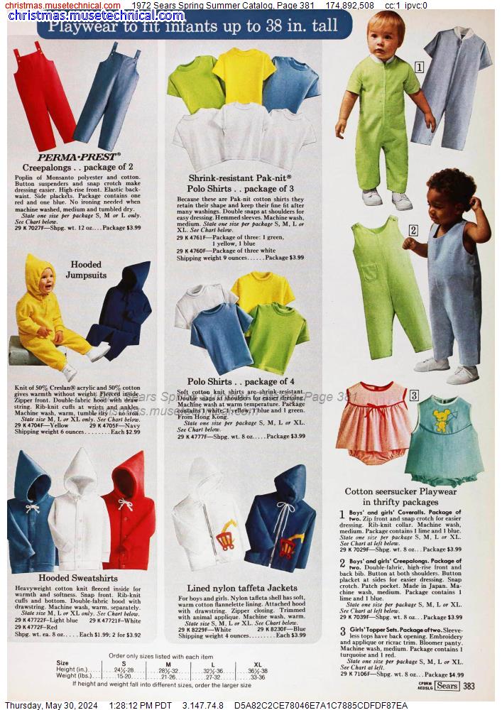 1972 Sears Spring Summer Catalog, Page 381