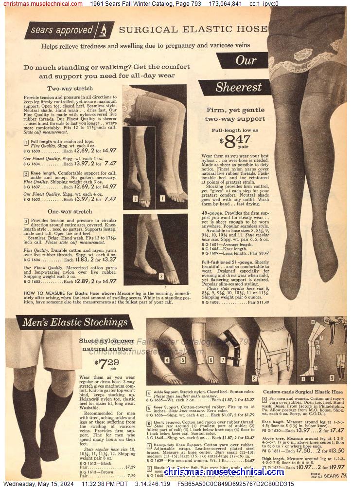 1961 Sears Fall Winter Catalog, Page 793
