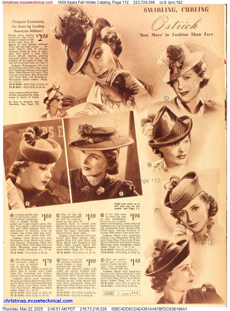 1939 Sears Fall Winter Catalog, Page 112