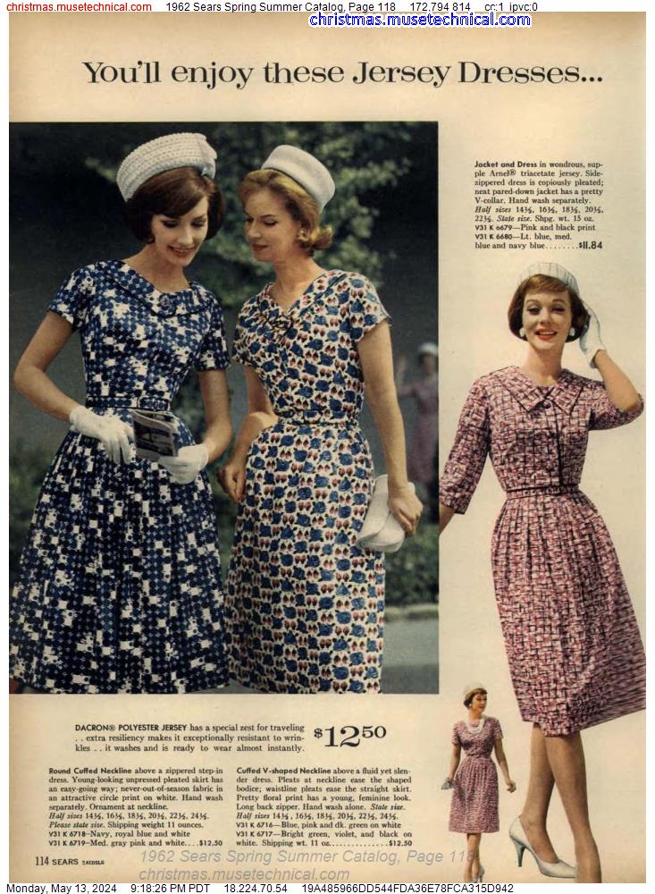 1962 Sears Spring Summer Catalog, Page 118