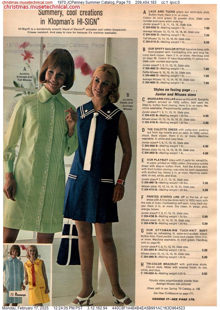 1970 JCPenney Summer Catalog, Page 70