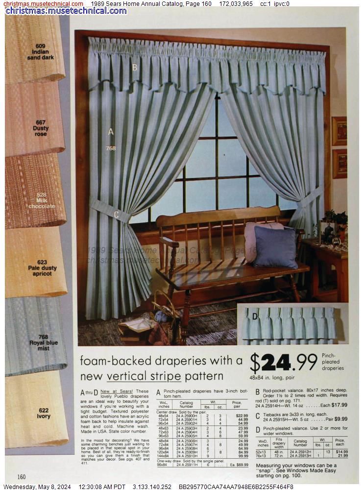 1989 Sears Home Annual Catalog, Page 160