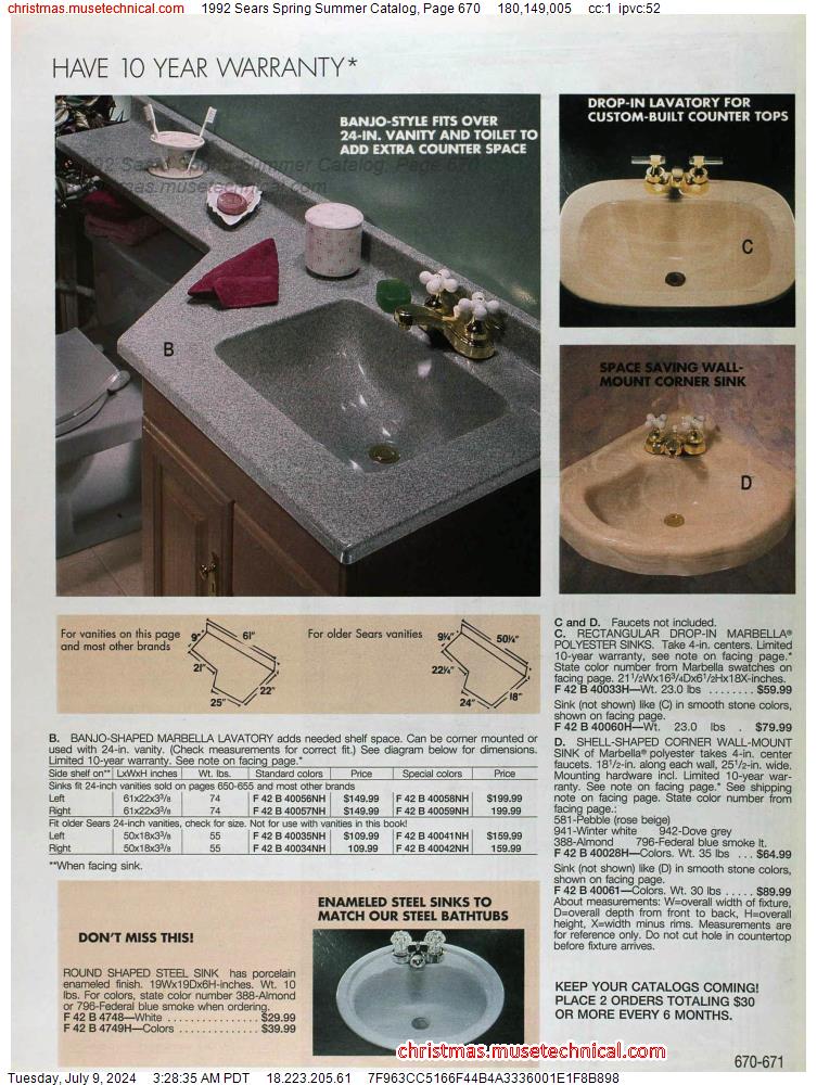 1992 Sears Spring Summer Catalog, Page 670