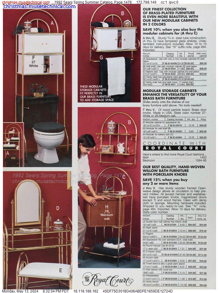 1992 Sears Spring Summer Catalog, Page 1476