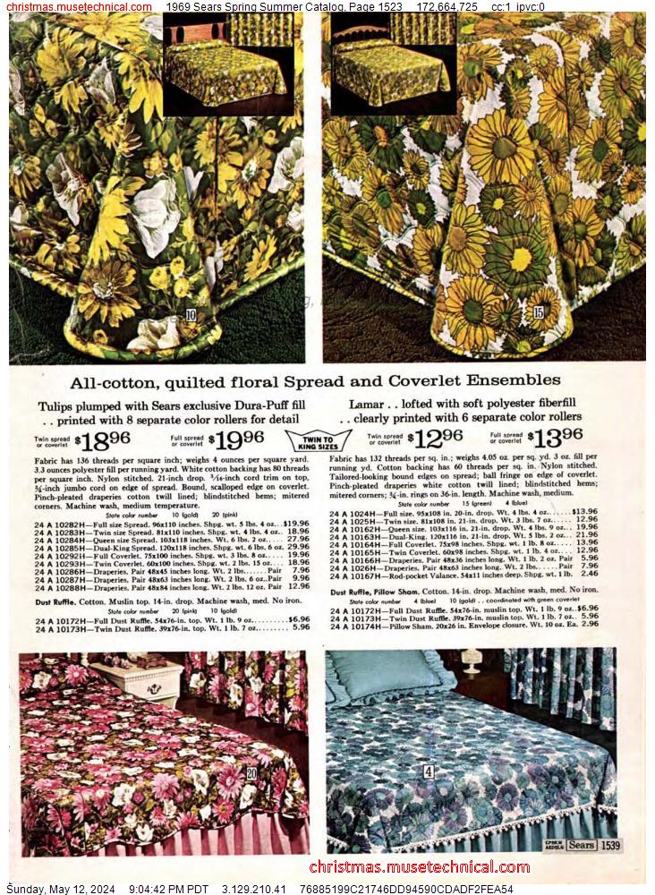 1969 Sears Spring Summer Catalog, Page 1523