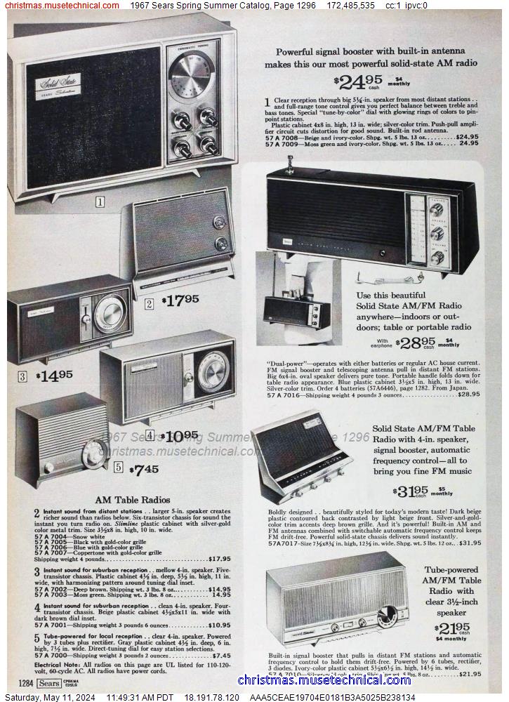 1967 Sears Spring Summer Catalog, Page 1296