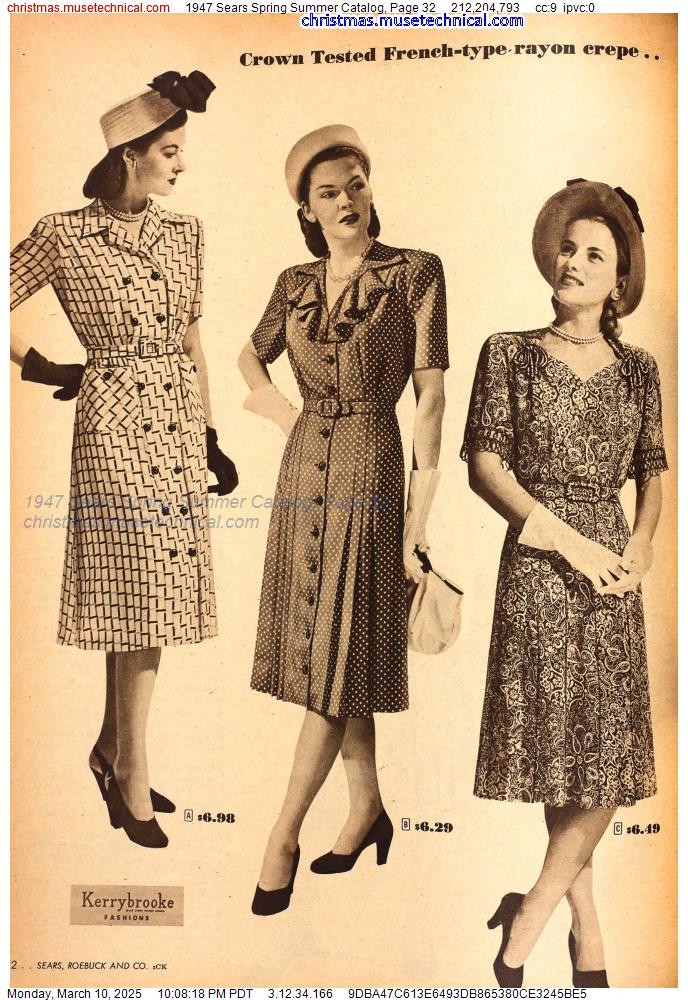 1947 Sears Spring Summer Catalog, Page 32