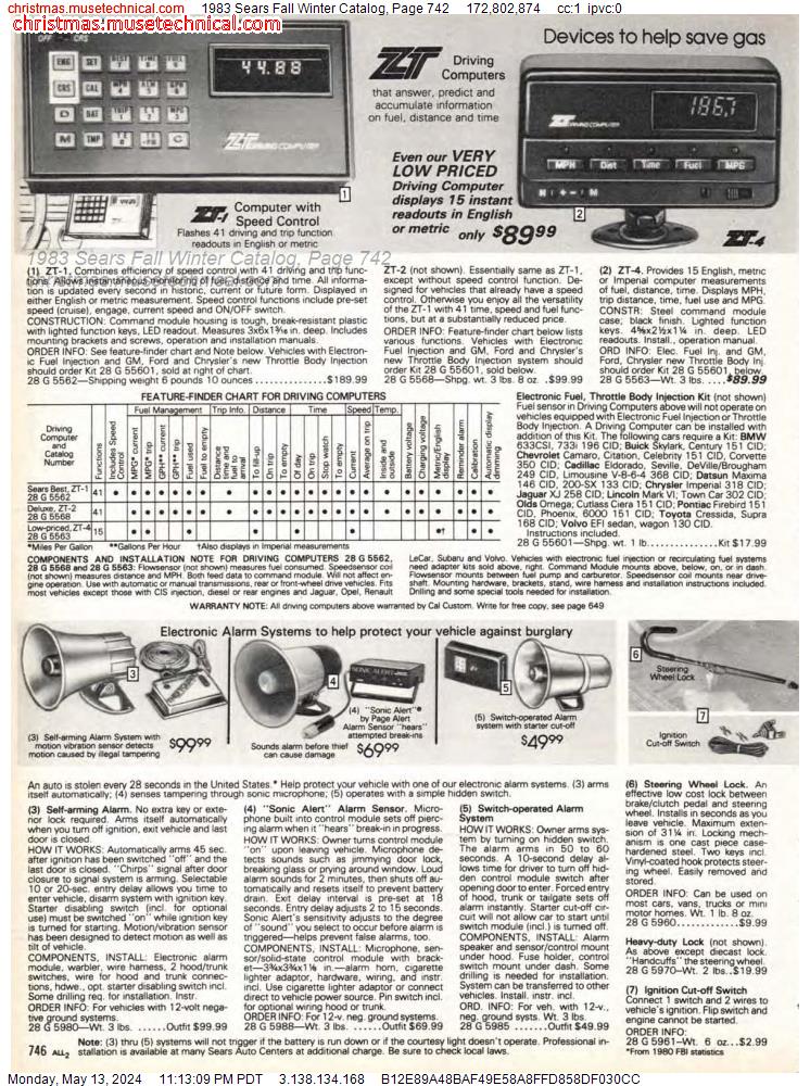 1983 Sears Fall Winter Catalog, Page 742