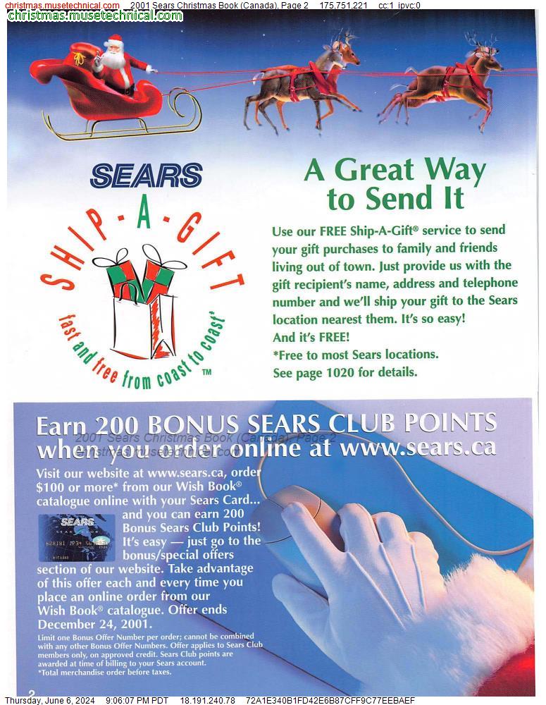 2001 Sears Christmas Book (Canada), Page 2