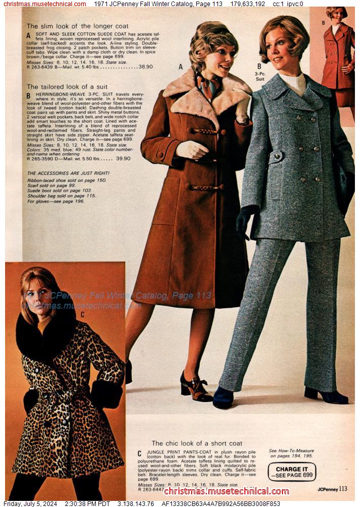 1971 JCPenney Fall Winter Catalog, Page 113