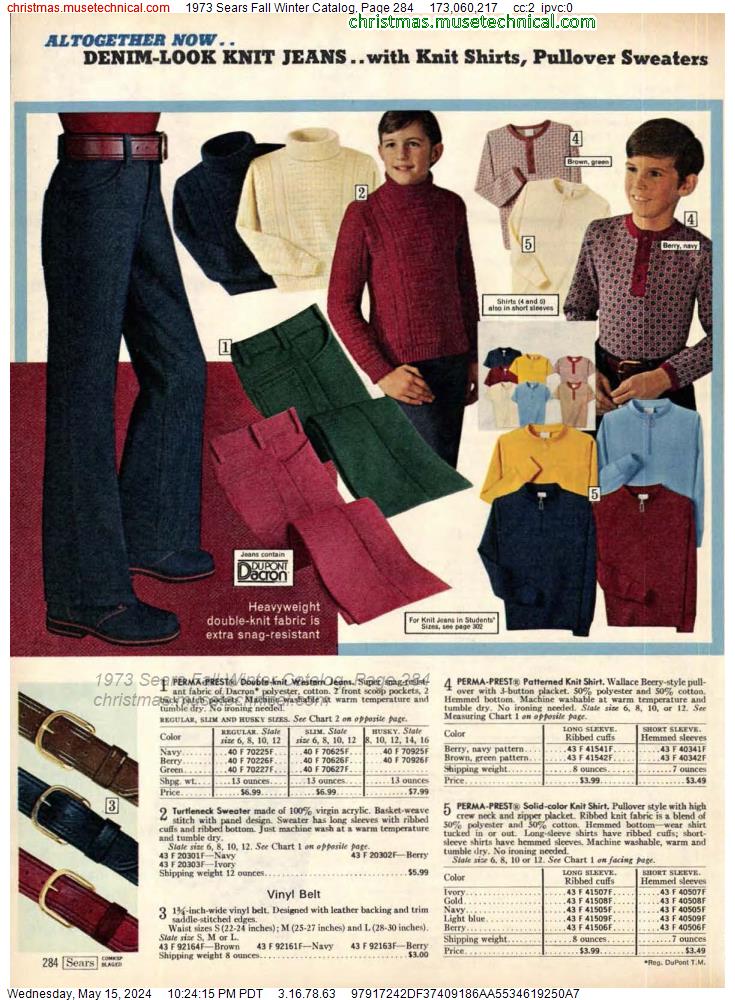 1973 Sears Fall Winter Catalog, Page 284