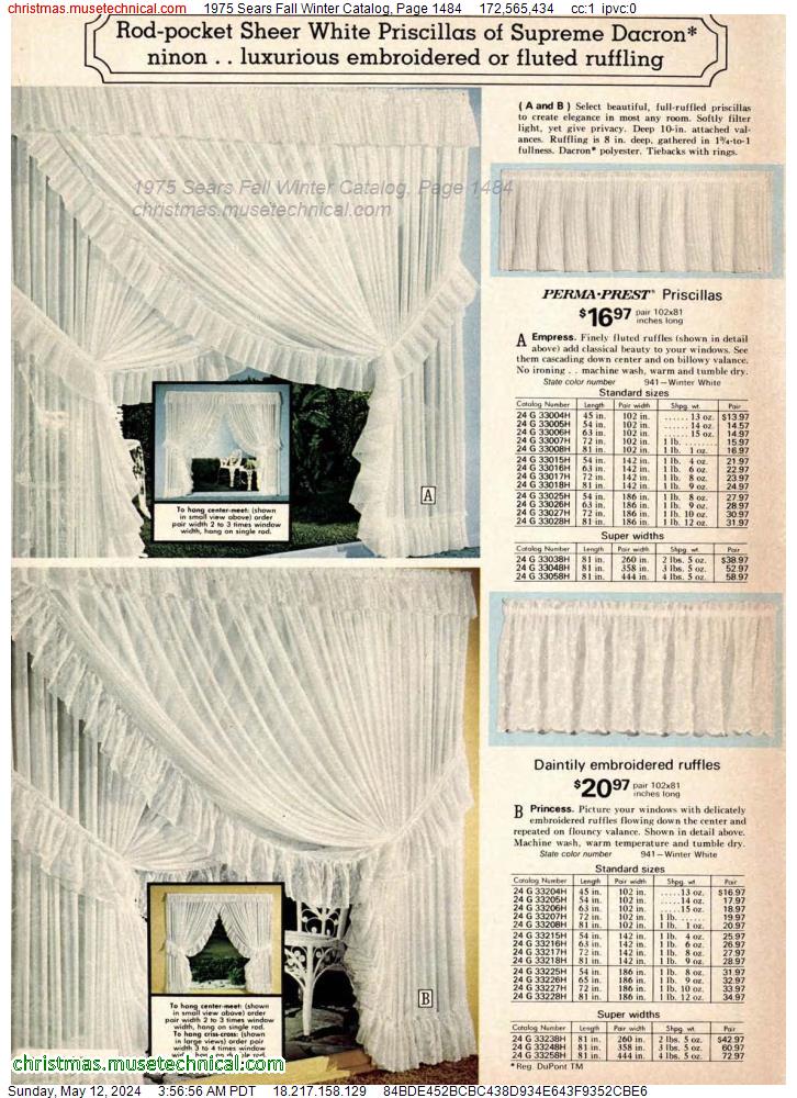 1975 Sears Fall Winter Catalog, Page 1484