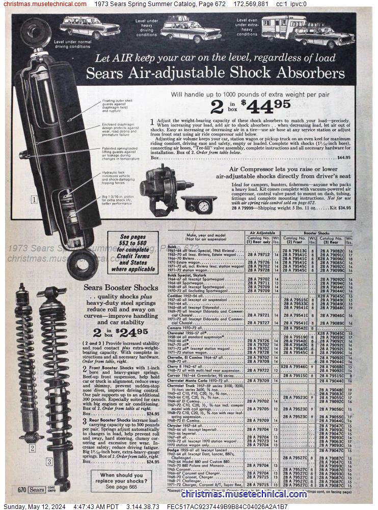 1973 Sears Spring Summer Catalog, Page 672