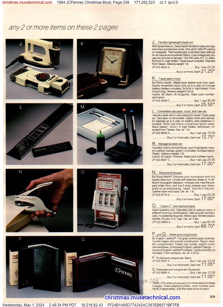 1984 JCPenney Christmas Book, Page 209