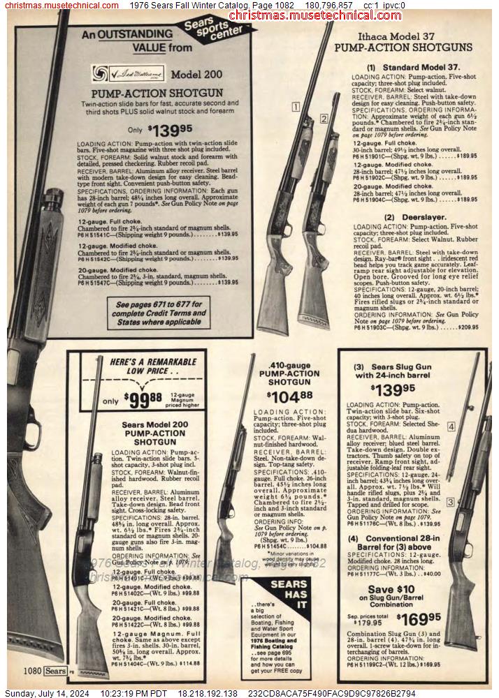 1976 Sears Fall Winter Catalog, Page 1082