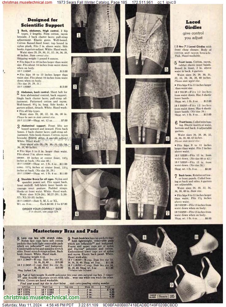 1973 Sears Fall Winter Catalog, Page 185