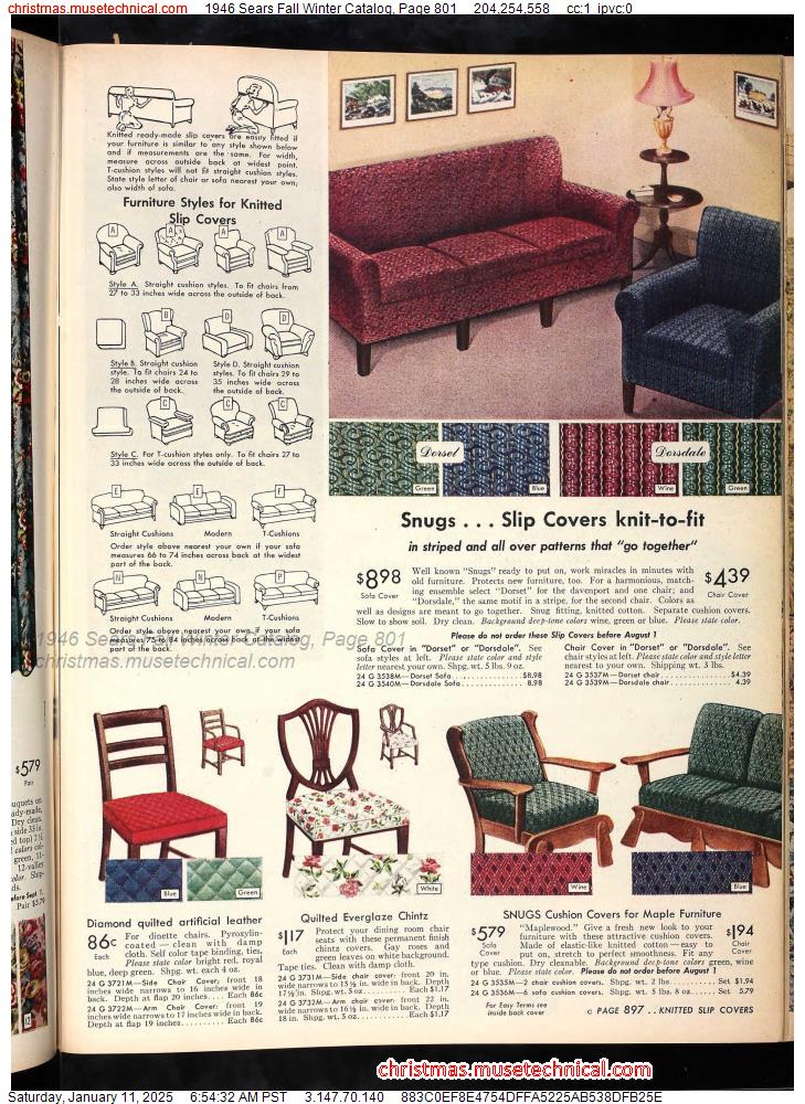 1946 Sears Fall Winter Catalog, Page 801