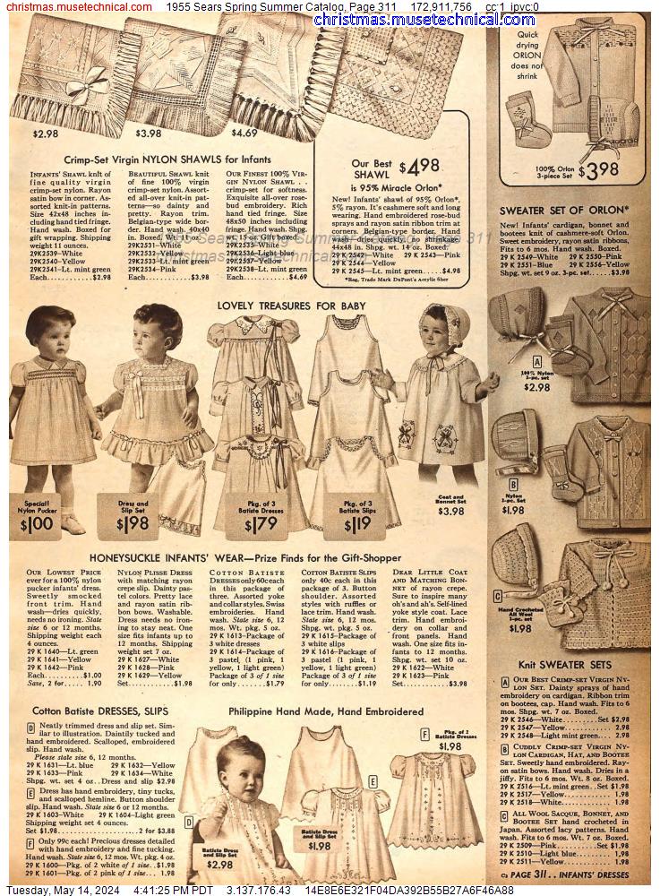 1955 Sears Spring Summer Catalog, Page 311