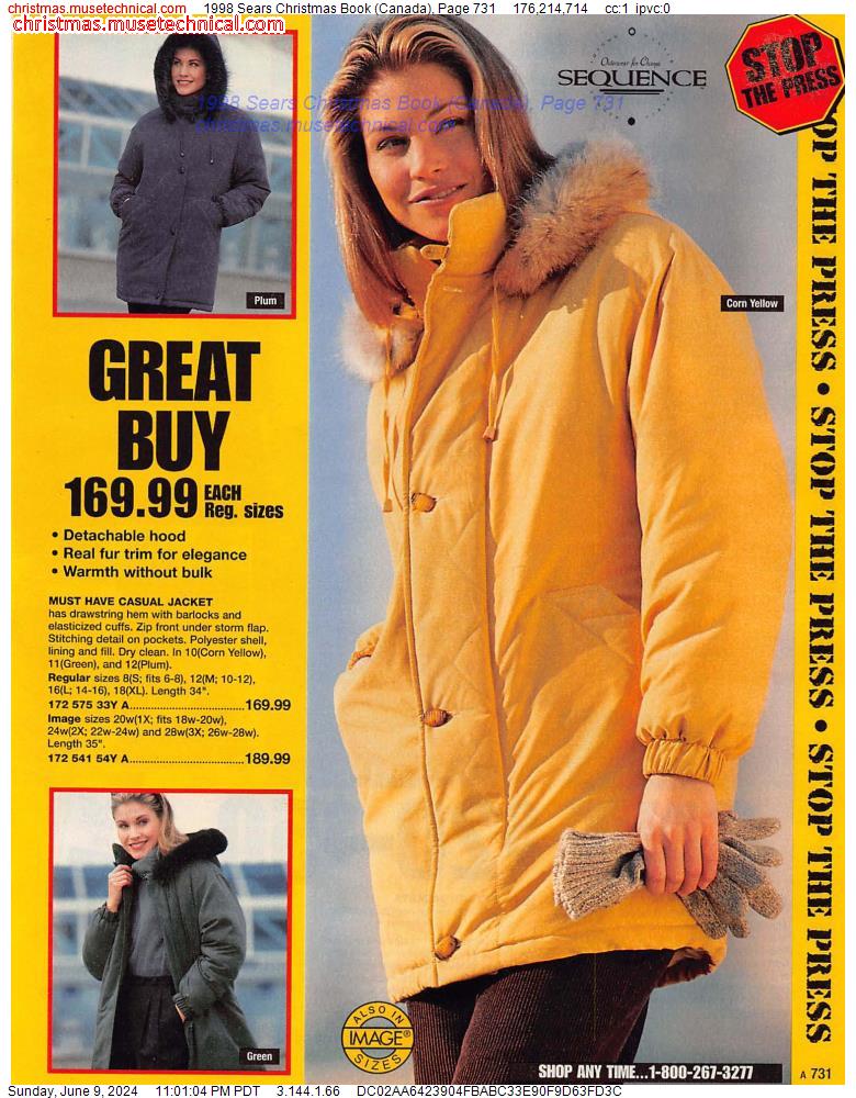 1998 Sears Christmas Book (Canada), Page 731