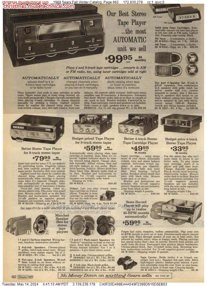 1968 Sears Fall Winter Catalog, Page 662
