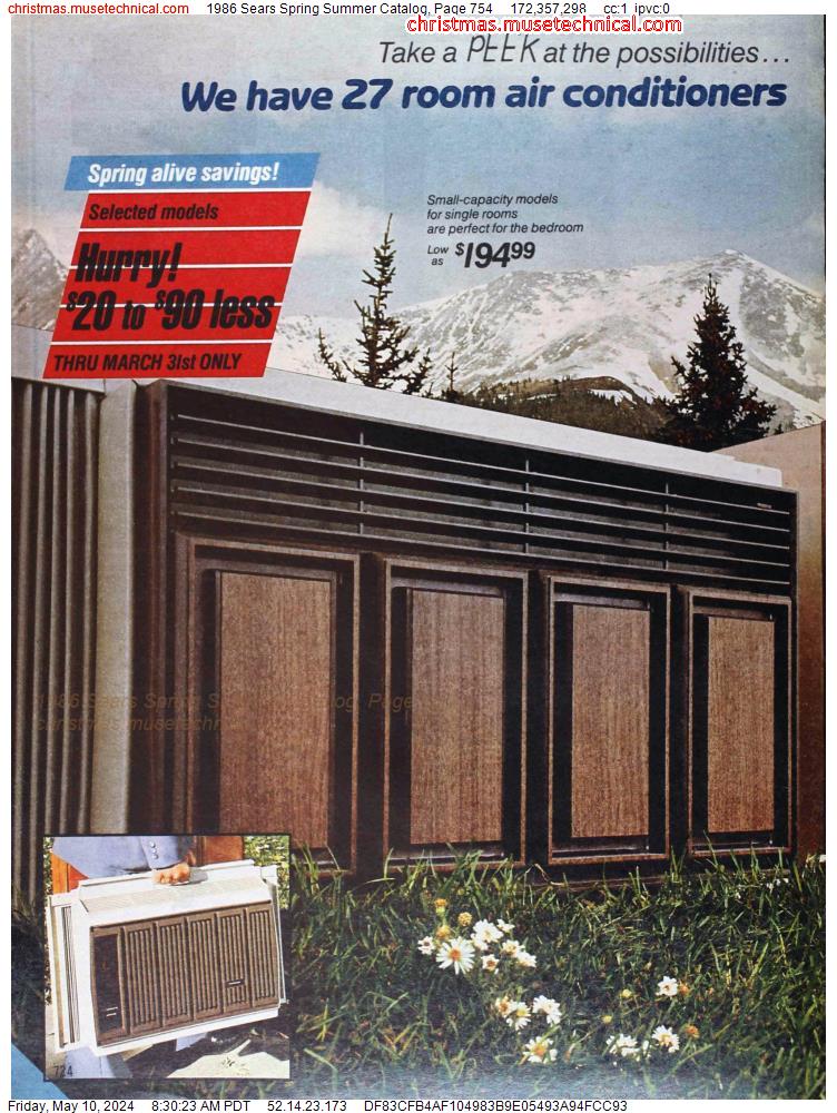 1986 Sears Spring Summer Catalog, Page 754