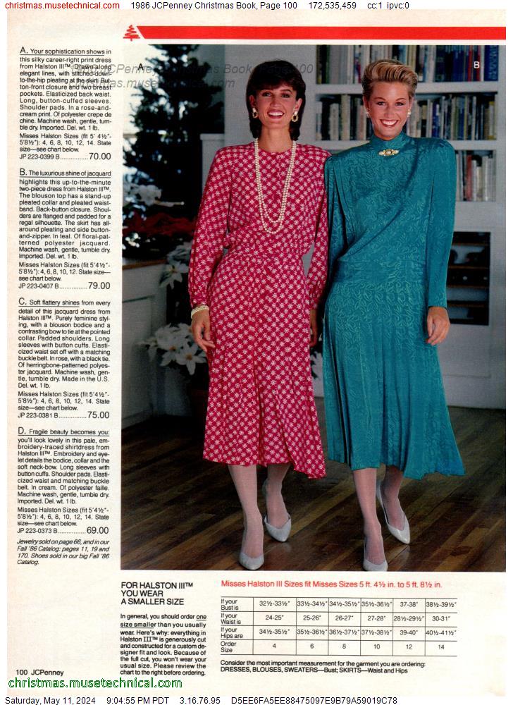 1986 JCPenney Christmas Book, Page 100