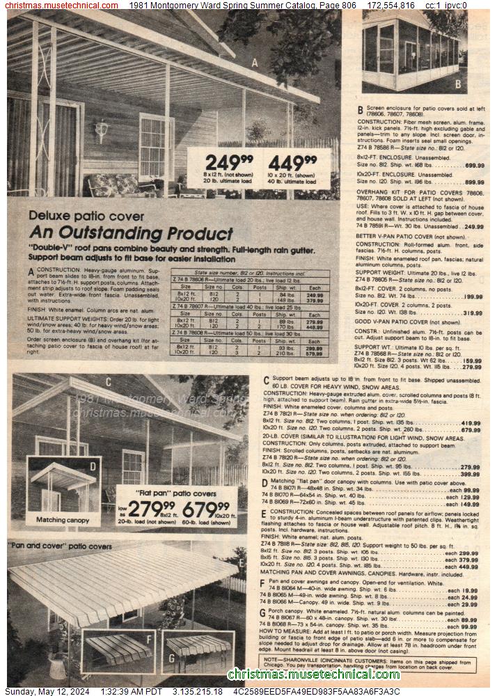 1981 Montgomery Ward Spring Summer Catalog, Page 806