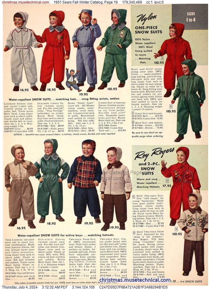 1951 Sears Fall Winter Catalog, Page 19