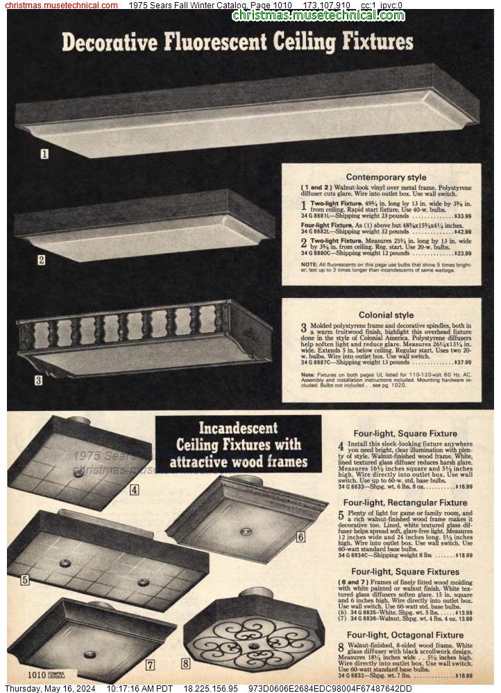 1975 Sears Fall Winter Catalog, Page 1010